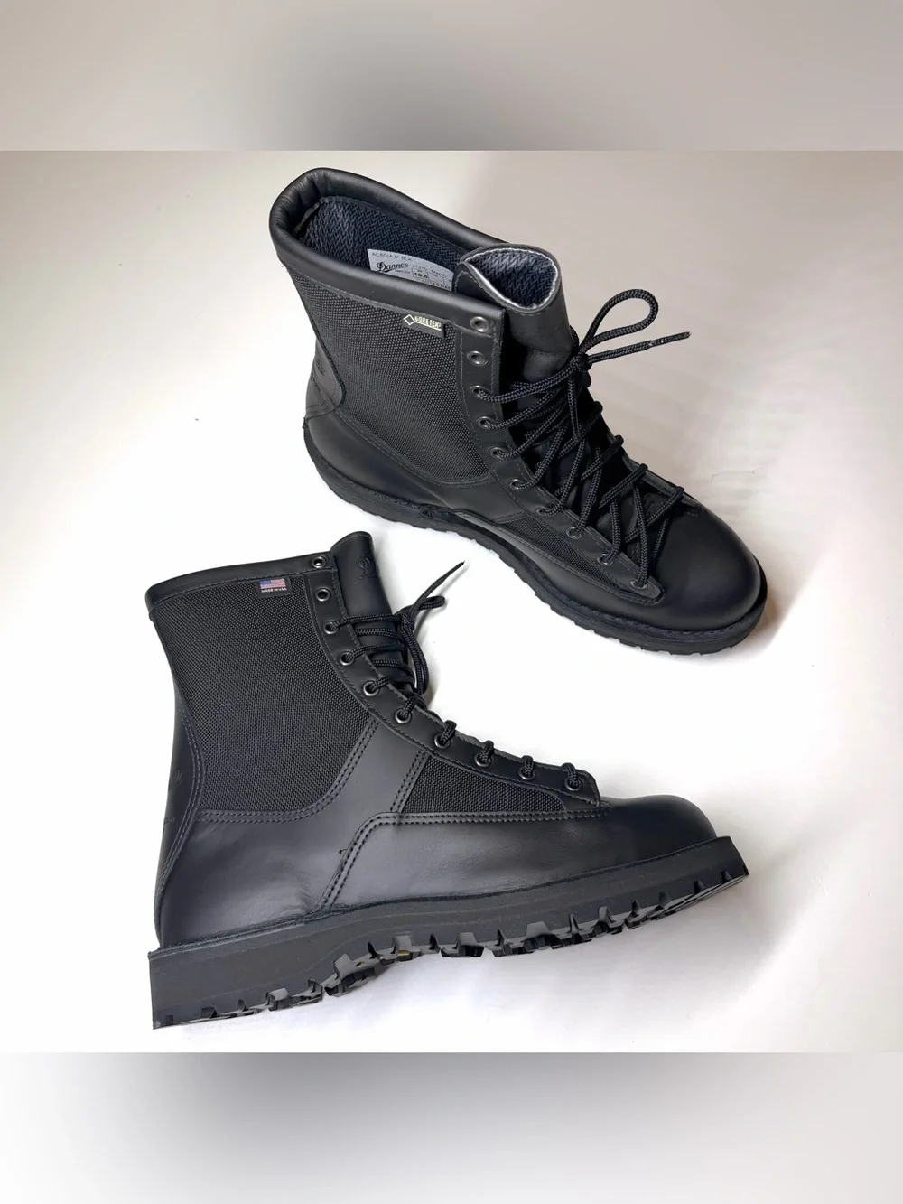 Danner Men’s Acadia 8 Inch Black Boots with Gore-Tex lining Size- 10.5